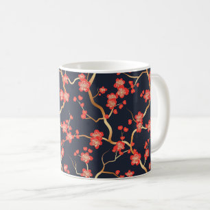 Mug Élégant Motif sans couture en fleur de cerisier (3