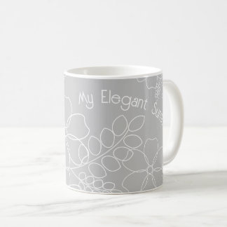 Mug Élégant motif simple fleurs d'été