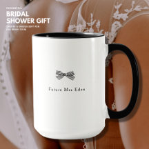 Elégant noir et blanc Fête des mariées cadeau Bow