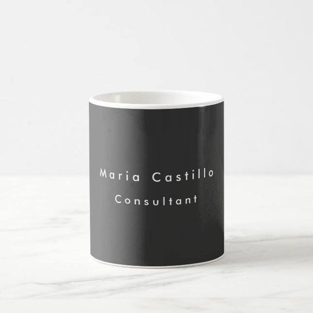 Mug Élégant noir minimaliste moderne (Centre)