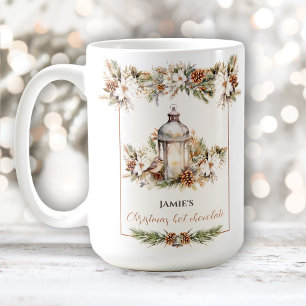 Mug Élégant Nom Classique Chaud cacao Noël Grand