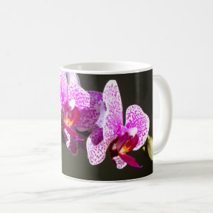 Mug Élégant orchidées rose tropicale fleurie