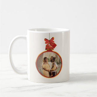 Mug Élégant ornement Joyeux Noël Rouge or photo