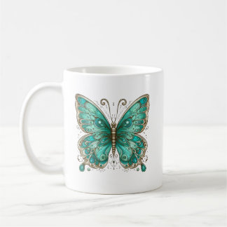 Mug Elégant papillon Turquoise Classic Ceramic