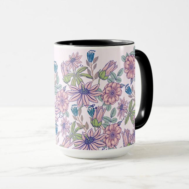 Mug Elégant Pastel Floral Dream Garden (Devant droit)