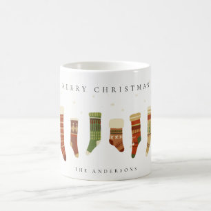 MUG ÉLÉGANT PASTEL ROUGE ÉTOILE ÉTOILE VERT CHIRST