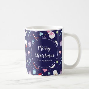 Mug Élégant Père Noël Snowman Sucre de canne Motif de 