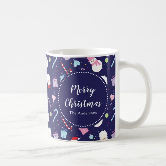 Mug Élégant Père Noël Snowman Sucre de canne Motif de  (Droite)