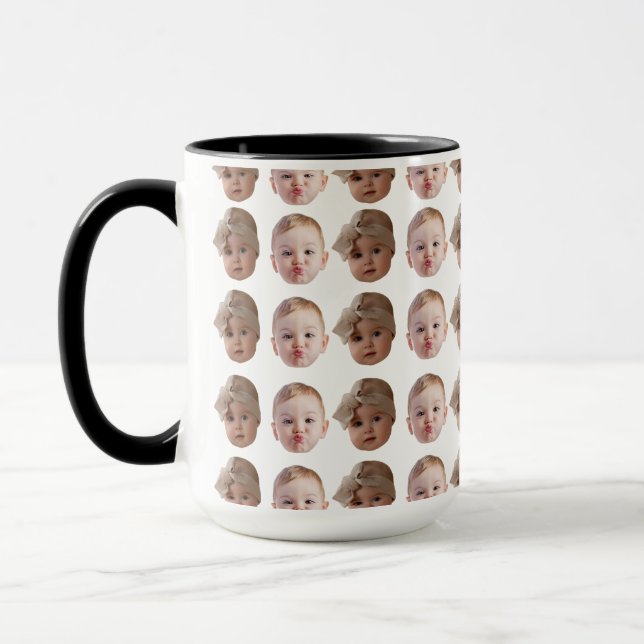 Mug Elégant Personnalisé Baby Face Motif grand-père An (Gauche)