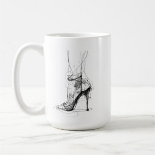 Mug Elégant pied à talon élevé - Style féminin