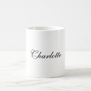 Mug Élégant Professionnel Ajouter un nom Noir clair Bl