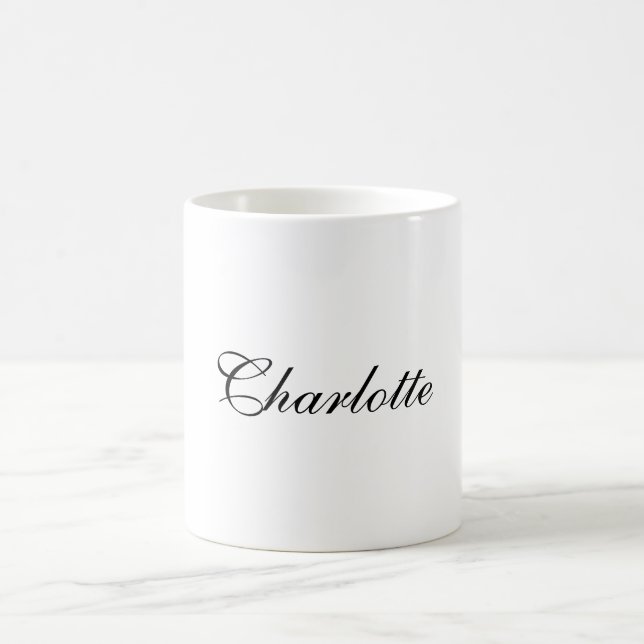 Mug Élégant Professionnel Ajouter un nom Noir clair Bl (Centre)