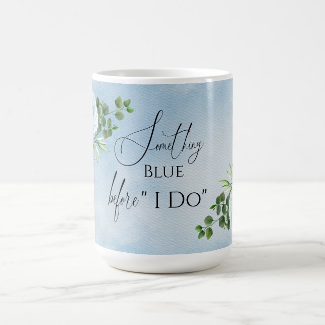 Mug Élégant quelque chose Fête des mariées Florale Ble (Centre)