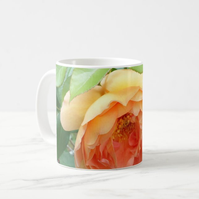 Mug Élégant Rose orange (Devant gauche)