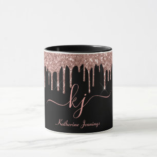 Mug Élégant Rose Parties scintillant Gold Drives 2 Mon