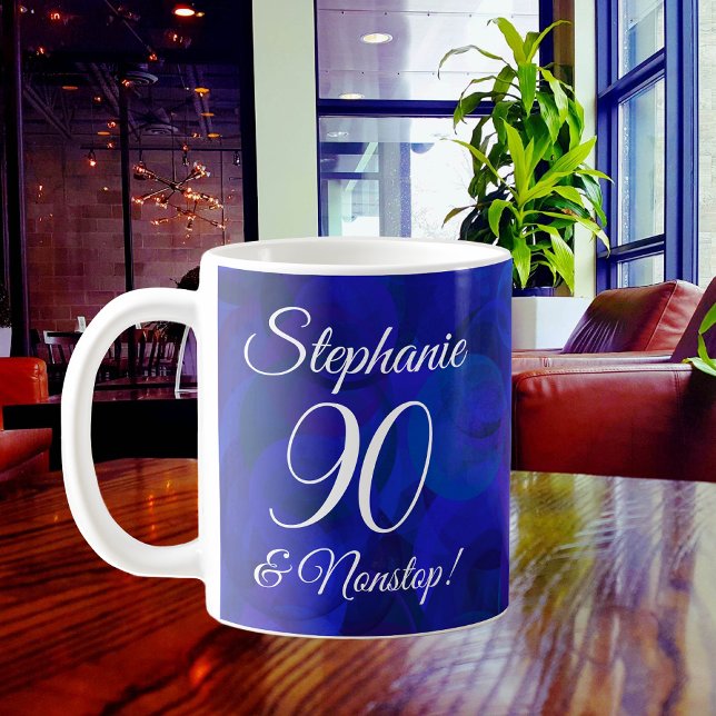 Mug Elégant Royal Blue 90 et Nonstop Personnalisé (Créateur téléchargé)