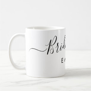 Mug Élégant Script Bridesmaid Nom personnalisé