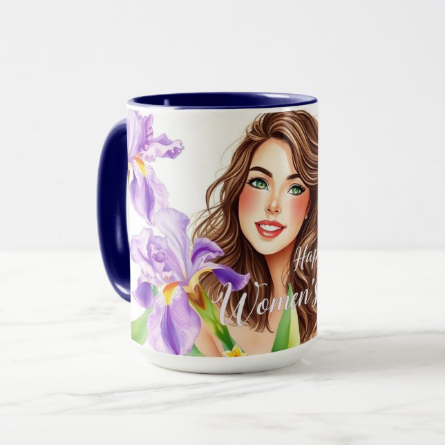 Mug Elegant Spring Iris Floral IWD Gift (Devant gauche)
