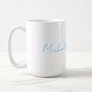 Mug Élégant style rétro Ciel bleu blanc