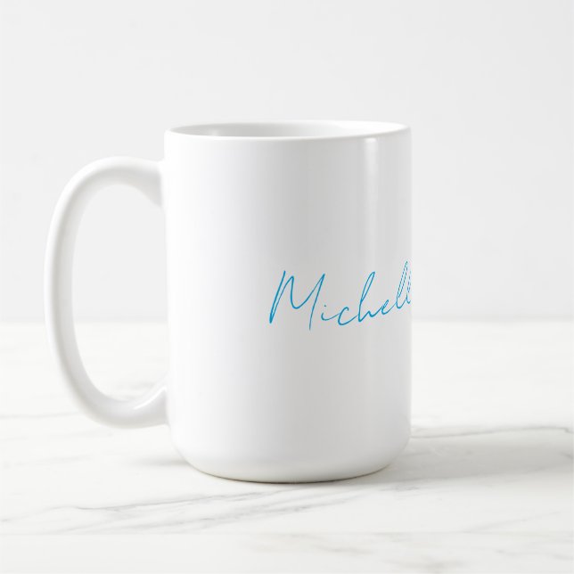 Mug Élégant style rétro Ciel bleu blanc (Gauche)