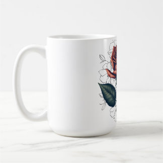 Mug Elegant Vintage Rose – Floral Art T-Shirt Design