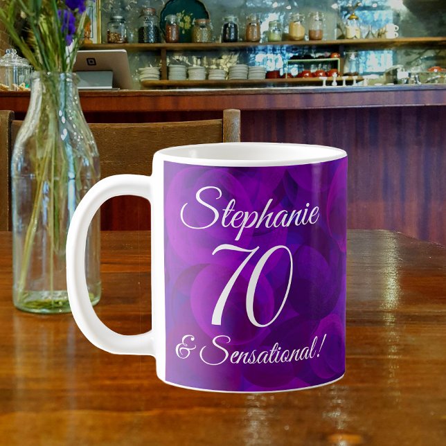 Mug Élégant violet 70 et sensationnel personnalisé (Créateur téléchargé)