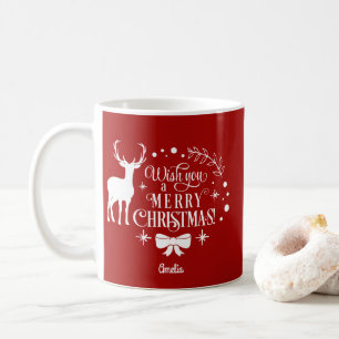 Mug Elégant Vous Souhaite Un Joyeux Monogramme DE NOËL
