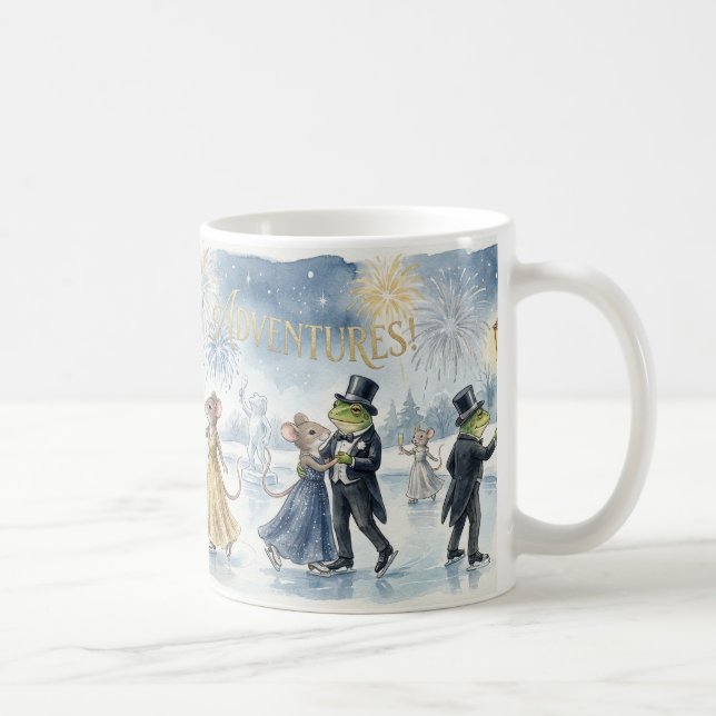 Mug “Elegant Winter Celebration – Champagne Toast Holi (Droite)
