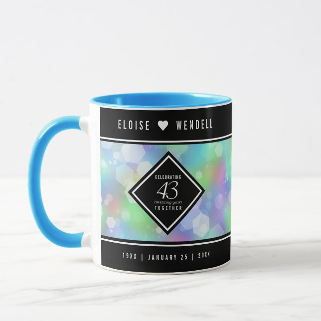 Mug Élégante 43ème anniversaire du Mariage Opal (Gauche)