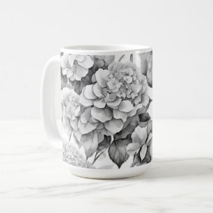 Mug Elégante aquarelle blanche grise noire
