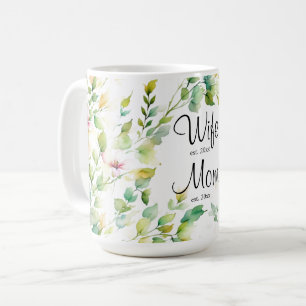 Mug Elégante aquarelle botanique fleurs sauvages Best 