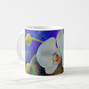 Mug Elégante aquarelle orchidée