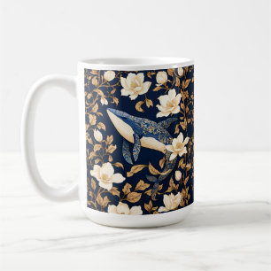 Mug Elégante Baleine Bleue William Morris Inspiré Flor