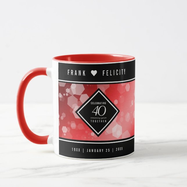 Mug Élégante célébration du 40e anniversaire du Mariag (Gauche)