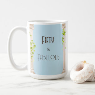 Mug Elégante Cinquante Fabuleux Anniversaire Grec Thèm