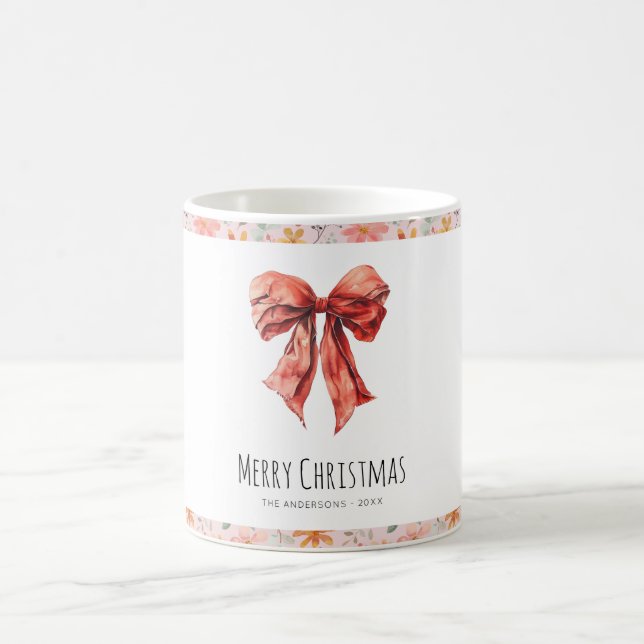 Mug Élégante coquette rousse minimaliste Noël (Centre)