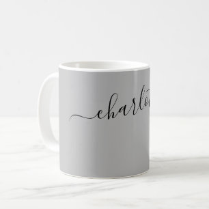 Mug Élégante couleur gris galet moderne personnalisée