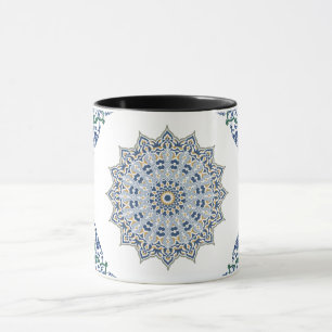 Mug Elégante décoration orientale bleu perse