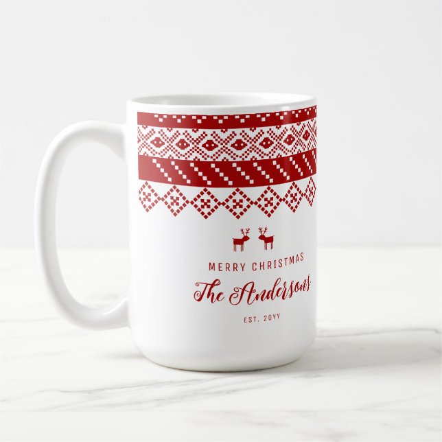 Mug Élégante décoration scandinave nordique Famille ro (Gauche)