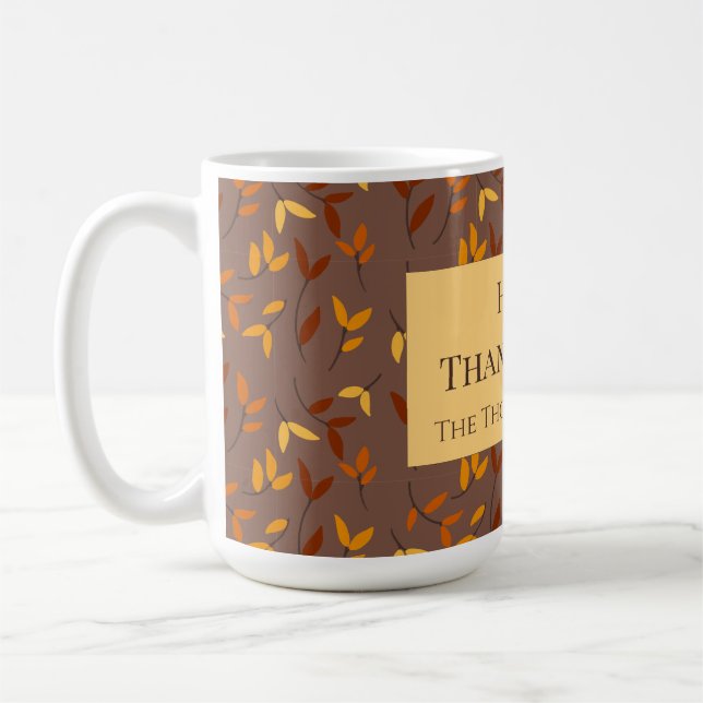 Mug Élégante feuille d'automne (Gauche)