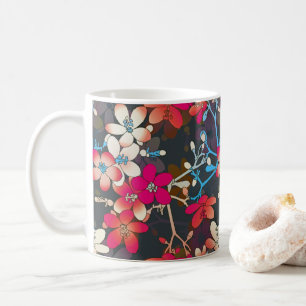 Mug Élégante Fleurs d'Orange rose Tropical
