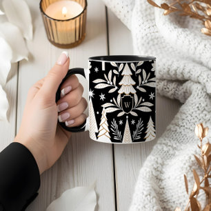 Mug Elégante Forêt À feuillage persistant de vacances 