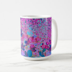 Mug Élégante Hydrangea Limelight Bleu foncé et Magenta