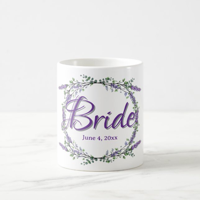 Mug Elégante mariée de Lavande Eucalyptus (Centre)