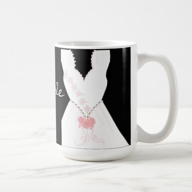 Mug Élégante mariée en noir et blanc (Droite)