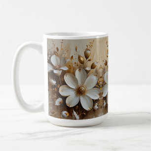 Mug Elégante peinture Abstraite à l'huile florale avec