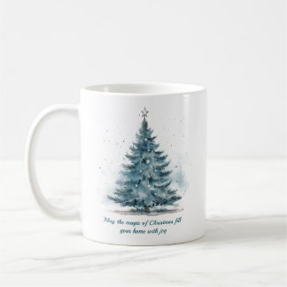 Mug Elégante région des merveilles d'hiver bleu et arg