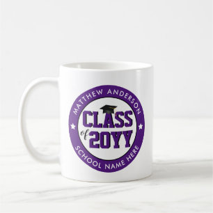 Mug Élégante Royal Purple Classe de 2023 Graduation