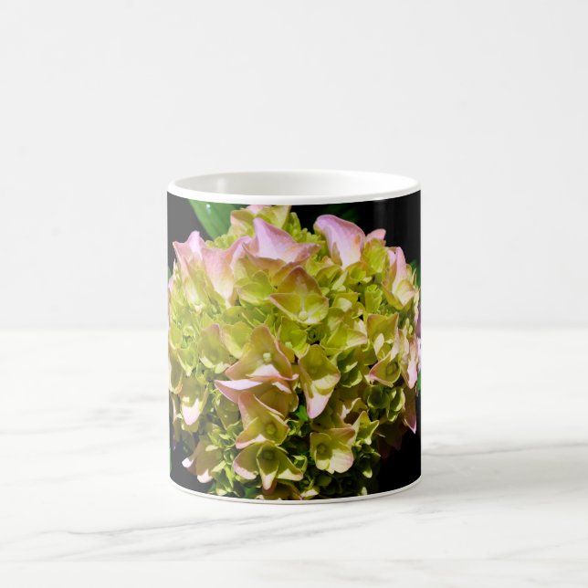 Mug Elégantes hydrangées florales vertes et douces (Centre)