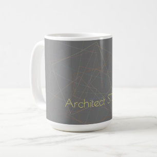 Mug Elégantes lignes géométriques gris foncé studio d'